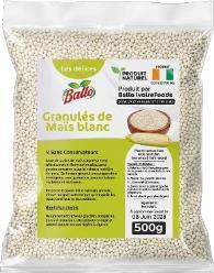 Granulés de maïs blanc