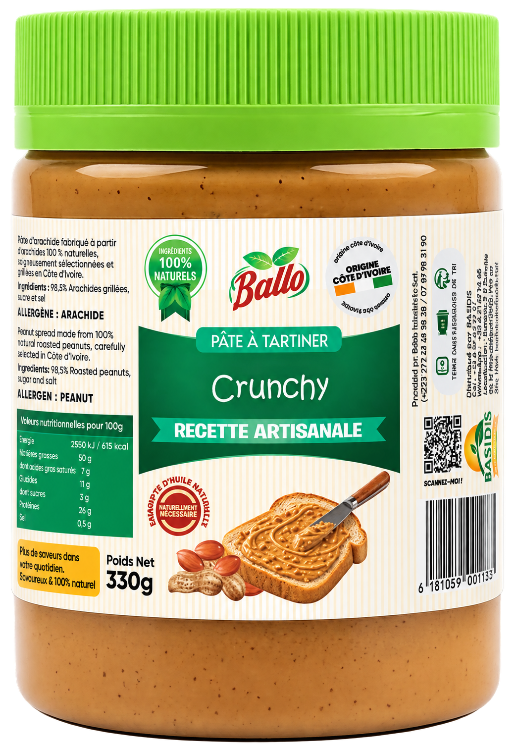 Pâtes à tartiner crunchy